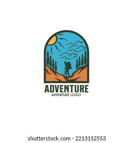 Logo Vintage adventure design nature