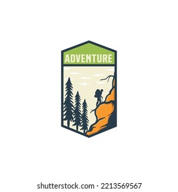 Logo Vintage Adventure And mountain Camp design