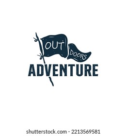 Logo Vintage Adventure And mountain Camp design