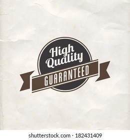 logo vintage badge retail emblem guaranteed label vector labels and ribbons of high quality products logo vintage badge retail emblem guaranteed label classic product special new signs fancy best clas