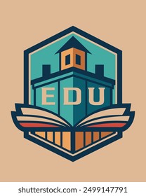 Logo vintage education for institute university school for your community