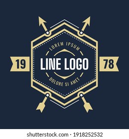 marco vintage del logotipo, ilustración del logotipo, marco vintage