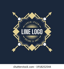logo vintage frame, logo illustration, vintage frame