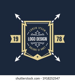 logo vintage frame, logo illustration, vintage frame