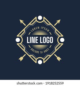 logo vintage frame, logo illustration, vintage frame