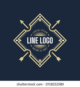 logo vintage frame, logo illustration, vintage frame