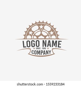 logo vintage gear bycycle bussiness