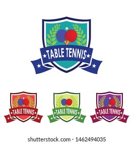 logo vintage modern table tennis modern vector for event