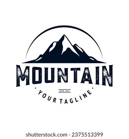 logo vintage montain adventure ilustration logo