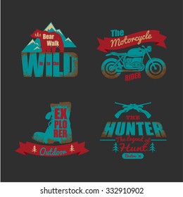 logo vintage outdoor theme, vector sign & symbol