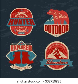 logo vintage outdoor theme, vector sign & symbol