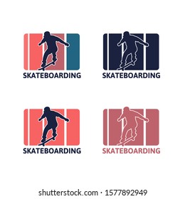logo vintage retro simple skateboarding