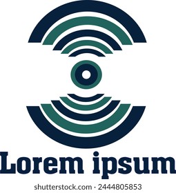 Logo vintage speakers abstract design 