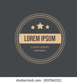 círculo vintage de marca vectorial de logotipo