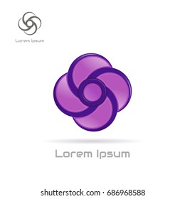 Logo violet swirl element
