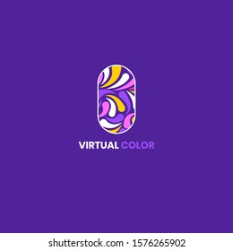 Logo Virtual Color Purple Vector