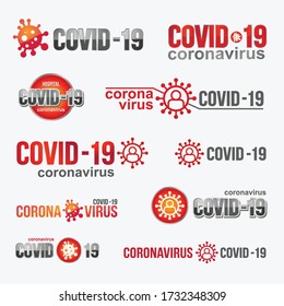 Logo of the virus. Bright icon for presentation and title.