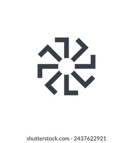 Logo virus or bug software with blank backgrounc