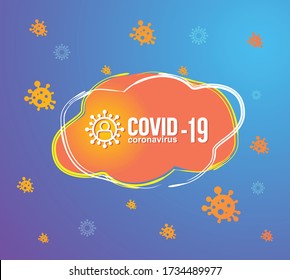 Logo with the virus name on a bright colored background.
