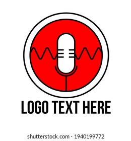 ilustración vectorial de diseño de voz de logotipo