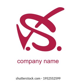Logo VS. Letters V.S. Graphic representation of letters