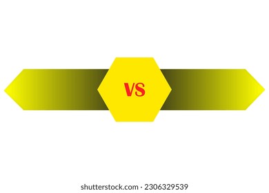 Ilustración del logotipo frente a letras vectoriales VS. Icono de concurso. Símbolo de combate.