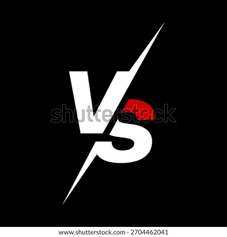 logo VS versus letters initial