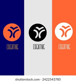 Logo vy identity monogram abstract colorful creative unique icon vector template