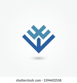 Logo W abstract vector template design. business logo concept vector illustration. Design element. icon or symbol template