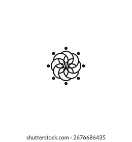 logo W tecnología de ilusión de flores
