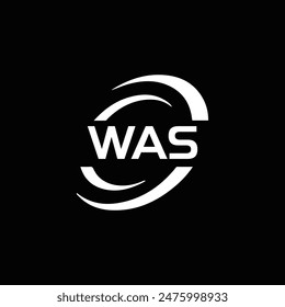 WAS logo. W A S design. White WAS letter. WAS, W A S letter logo design. W A S letter logo design 