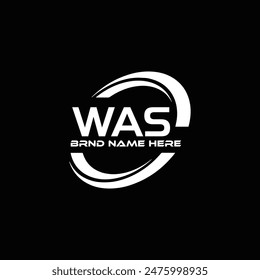 WAS logo. W A S design. White WAS letter. WAS, W A S letter logo design. W A S letter logo design 