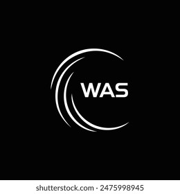 Logo de WAS. Diseño W A S. Carta de White WAS. WAS, W A S diseño del logotipo de la letra. W A S diseño de logotipo de la letra 