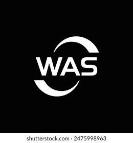 WAS logo. W A S design. White WAS letter. WAS, W A S letter logo design. W A S letter logo design 