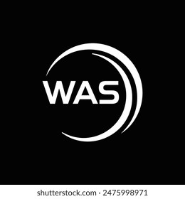 WAS-Logo. W A S-Design. Weiß war der Buchstabe. WAS, W A S-Brief-Logo-Design. W A S-Letter-Logo-Design 