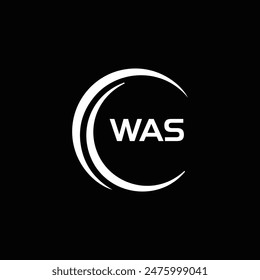 WAS-Logo. W A S-Design. Weiß war der Buchstabe. WAS, W A S-Brief-Logo-Design. W A S-Letter-Logo-Design 