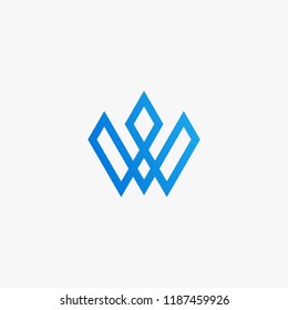 logo W vector. icon W abstract. alphabet symbol abstract