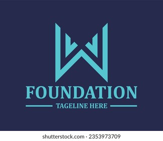 Logo w, logotipo WW, identidad de emblema simple 