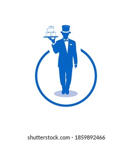 Logo Waiters with blue colour , 