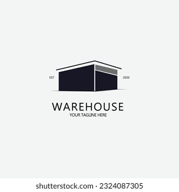 logo warehouse line art logo vector concept  illustration template design. icon home design
