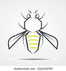 Logo Wasp Template Vector Design