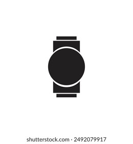 Logo watch hand simple black design with blank background