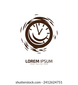 A logo of watch icon abstract clock vector on white background
