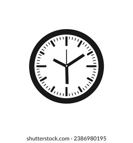 Un logo de un icono de reloj diseño de vectores silueta aislado logotipo negro