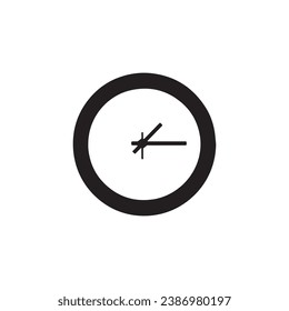 A logo of watch icon vector design watch silhouette isolated black watch