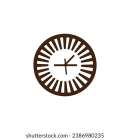 A logo of watch icon vector design watch silhouette isolated brown icon