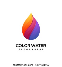 Logo Water Colorful Gradient Vector Design