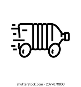 logo water delivery service line icon vector. logo water delivery service sign. isolated contour symbol black illustration