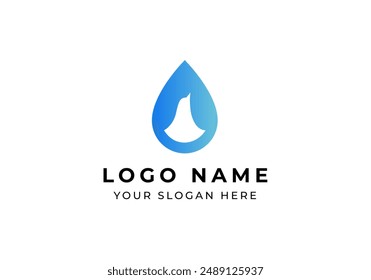 Logo Water drop and Bird head, Logo Purify water and fresh concept. Editable file