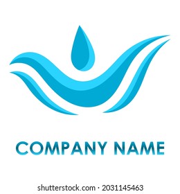 logo with water drop design